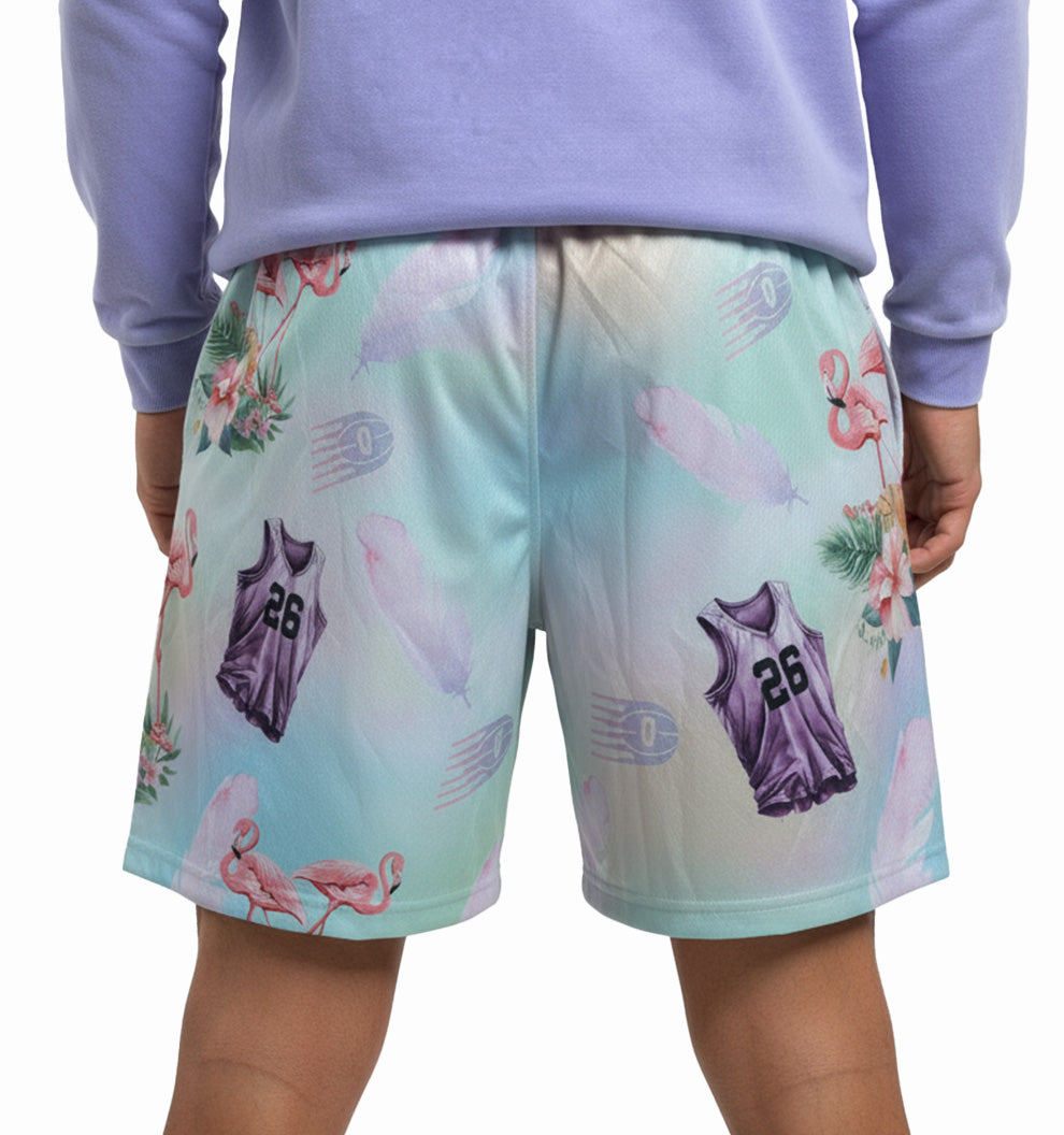 2026 Boys Flamingo Basketball Shorts