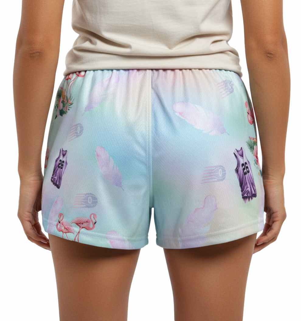2026 Girls Flamingo Basketball Shorts