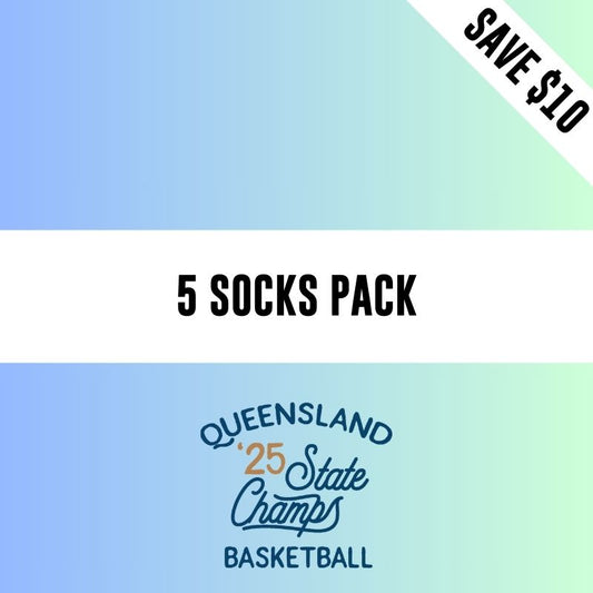 2025 QLD State Champs Socks Pack - 5 PAIRS