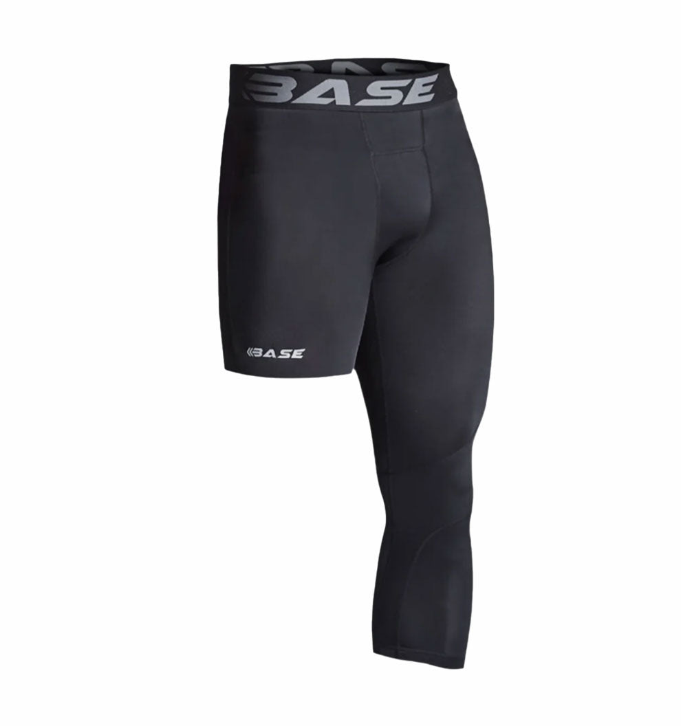 BASE Men's Adapted 3/4 Tights - Black (Right leg short)