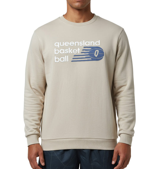 2026 QLD Basketball Crew Neck - ECRU