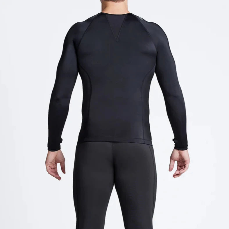 BASE Men's Long Sleeve Compression Tee - Black