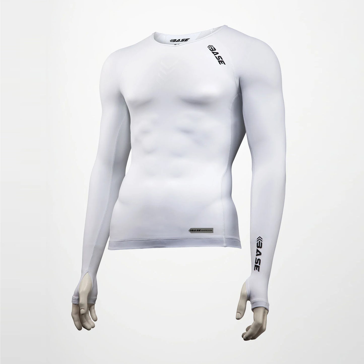 BASE Men's Long Sleeve Compression Tee - White