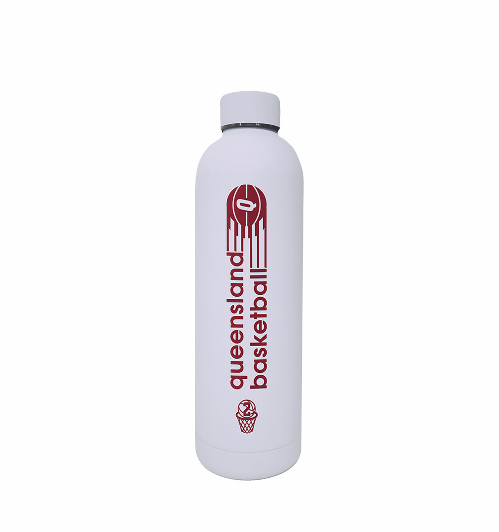 2026 QLD Basketball Hydro Soft Bottle 750ml - WHITE