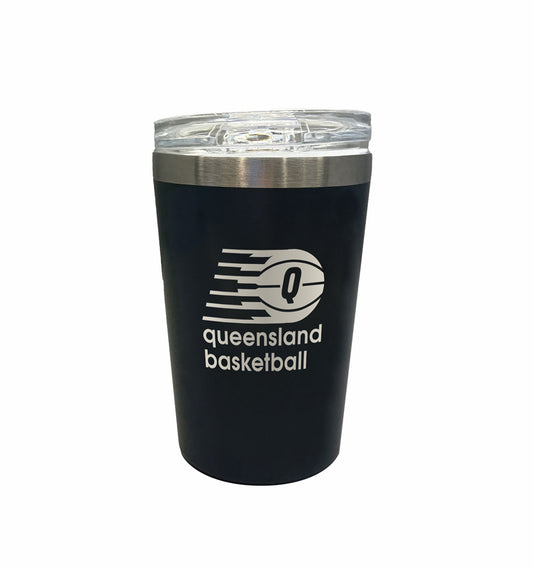 2026 QLD Basketball Coffee Tumbler - BLACK/CREAM