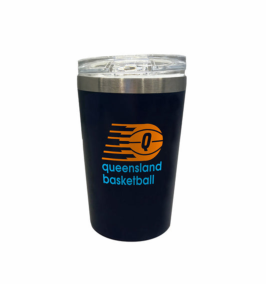 2026 QLD Basketball Coffee Tumbler - NAVY/ORANGE