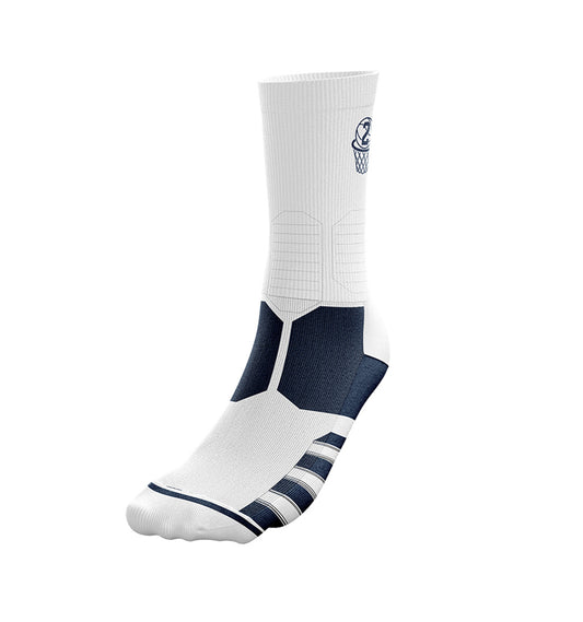 2025 Performance Sock - White/Navy