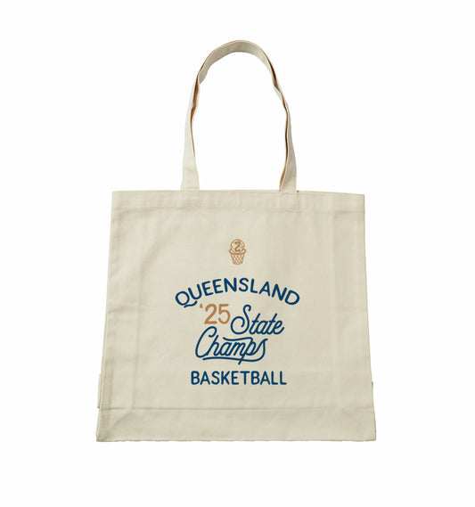 2025 State Champs Tote Bag - Natural w/ Vintage Logo