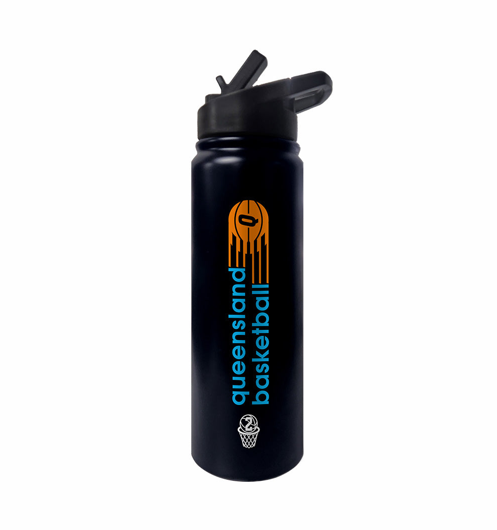 2026 QLD Basketball Pro-steel Bottle - NAVY/ORANGE