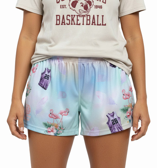 2026 Girls Flamingo Basketball Shorts
